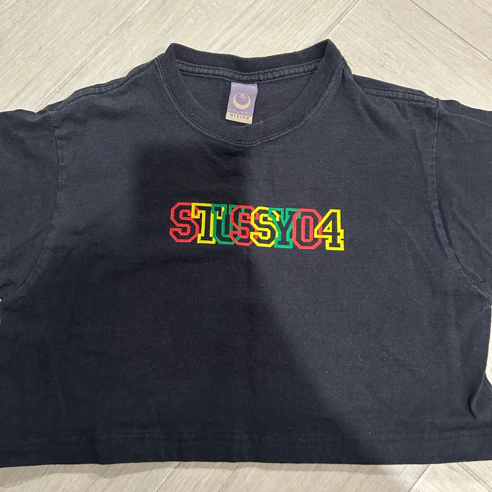 vintage stussy cropped tee